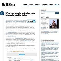 Why you should optimize your LinkedIn profile links - Wiep