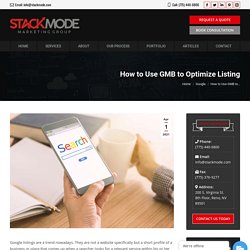 How to Use GMB to Optimize Listing - Stack Mode