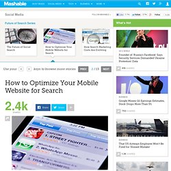 How to Optimize Your Mobile Website for Search