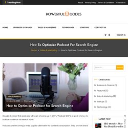 How To Optimize Podcast For Search Engine