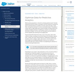 Optimize Data for Predictive Analytics
