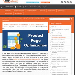 How to Optimize Your Product Pages for More Conversions? - blog