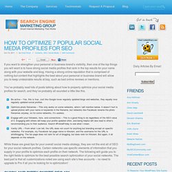 How to Optimize 7 Popular Social Media Profiles for SEO