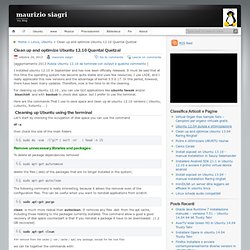 Clean up and optimize Ubuntu 12.10 Quantal Quetzal