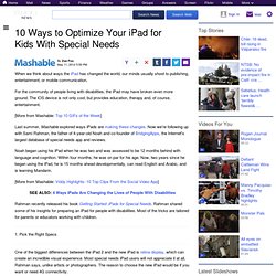 10 Ways to Optimize Your iPad for Kids With Special Needs