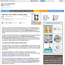 Optimize Your Twitter in 4 Easy Steps