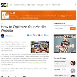 How to Optimize Your Mobile Website