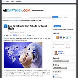 How to Optimize Your Website for Social Media