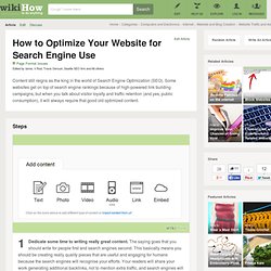 How to Optimize Your Website for Search Engine Use: 12 Steps