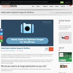 Handy Guide to Optimize Images for WordPress - ThemeSkills