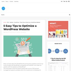5 Easy Tips to Optimize a WordPress Website - SEO Duke