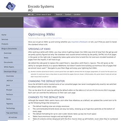 Optimizing XWiki — Encodo Systems AG