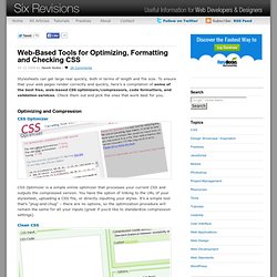 Web-Based Tools for Optimizing, Formatting and Checking CSS