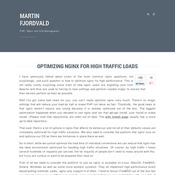 Optimizing Nginx for High Traffic Loads