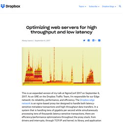 Optimizing web servers for high throughput and low latency