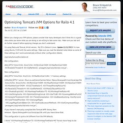 Optimizing Tomcat's JVM Options for Railo 4.1
