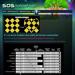 6°) La barre d’option des outils de formes vectorielles 