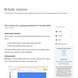 Blog de actualizaciones de G Suite: más opciones para copiar presentaciones en Presentaciones de Google