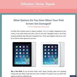 What Options Do You Have When Your iPad Screen Got Damaged?