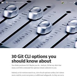 30 Git CLI options you should know about