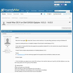 Install Mac OS X on Dell GX520 Optiplex 10.5.2 - 10.5.5 - Complete Desktops