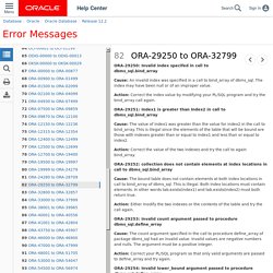 ORA-29250 to ORA-32799