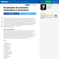 50 ejemplos de oraciones unimembres y bimembres