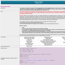 Oracle 12c Hints