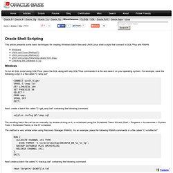 Oracle Shell Scripting