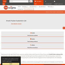 Oracle Fusion Customers List