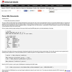 Oracle9i Parse XML Documents