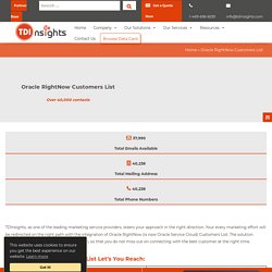 List of Companies Using Oracle RightNow
