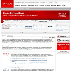Oracle RightNow CX Cloud Service - Overview