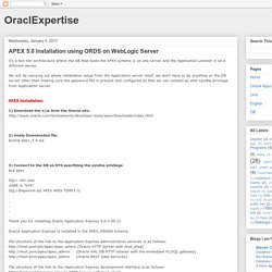APEX 5.0 Installation using ORDS on WebLogic Server