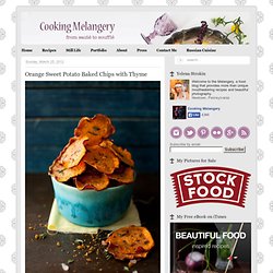 Orange Sweet Potato Baked Chips with Thyme at Cooking Melangery