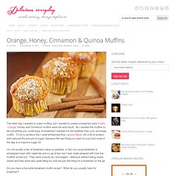 Orange Honey & Cinnamon Muffins