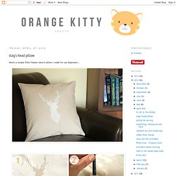 orange kitty crafts: stag's head pillow