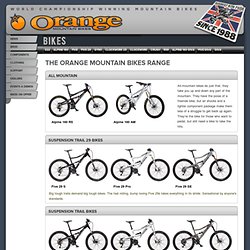 Orange Mountain Bikes - Mountain Bikes