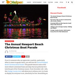 Orange County Events: The Annual Newport Beach Christmas Boat Parade