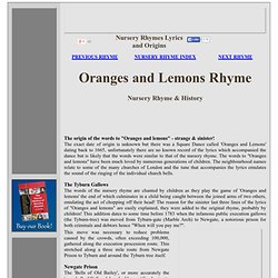 Oranges and lemons rhyme