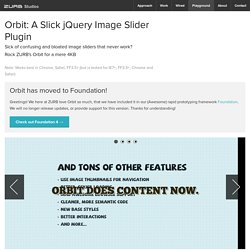 Orbit: jQuery Image Slider Plugin from ZURB