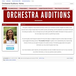 Orchestral Auditions (Catherine)