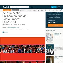 Brochure Jeune Public de l'Orchestre Philharmonique de Radio France 2012-2013