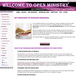 Get Ordained for Free and become a minister today - Open Ministry