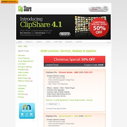 ClipShare PHP Script / Software - Start Your Own Video Sharing Community Website (YouTube Clone)