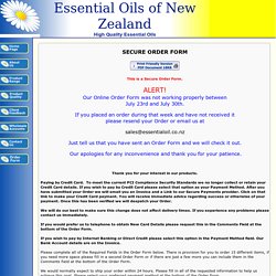 ORDER FORM - Essential Oils of New Zealand
