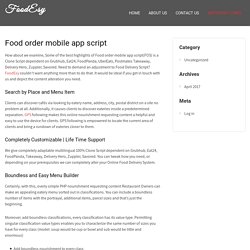 Food order mobile app script - FoodEsy -