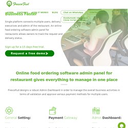 Online Food Ordering Software Admin Panel for Restaurant