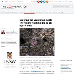 Ordering the vegetarian meal? There's more animal blood on your hands