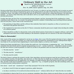 Ordinary Skill in the Art